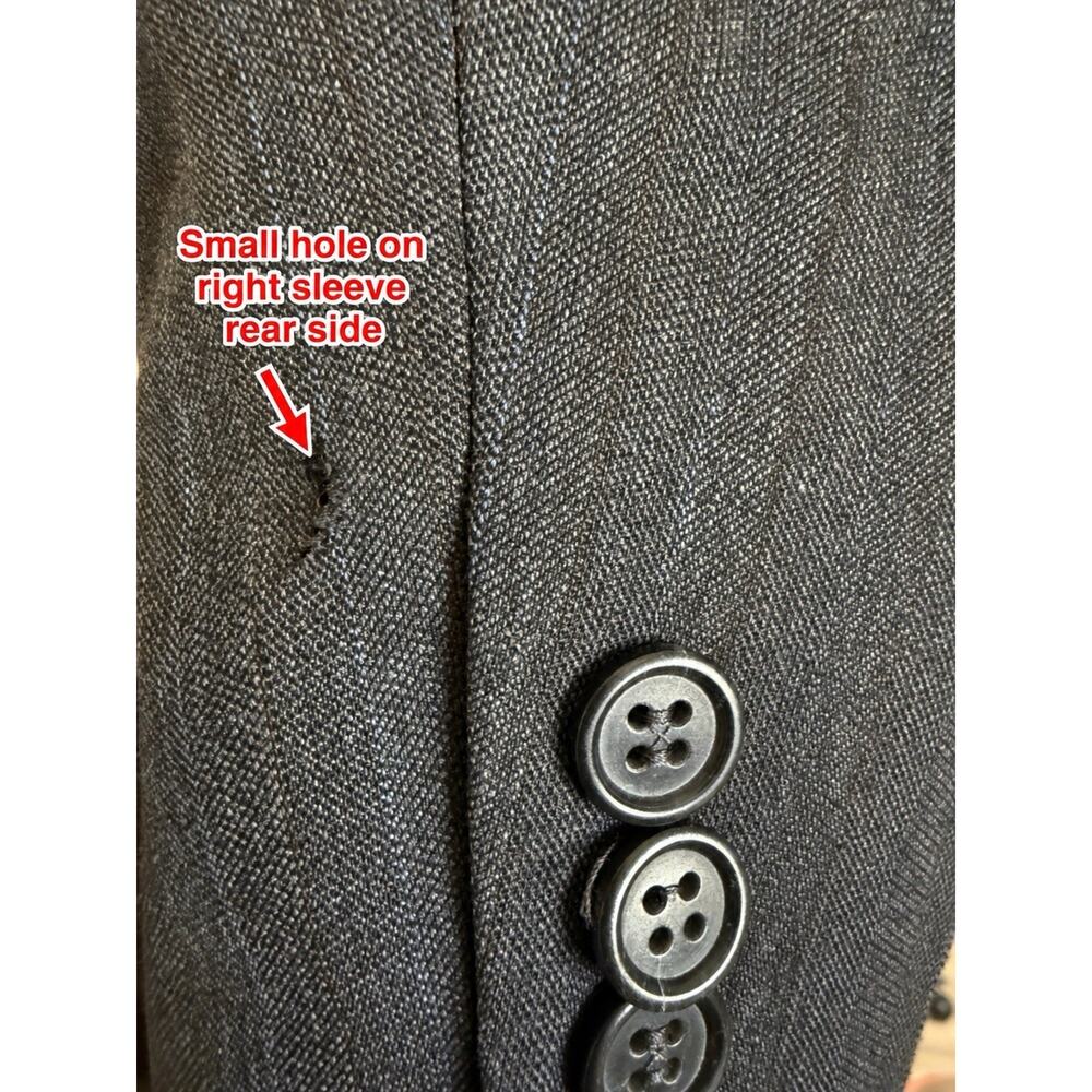 Pronto Uomo Suit Jacket Blazer Sport Coat 40 Short M Gray 100% Wool Italy - Picture 9 of 10